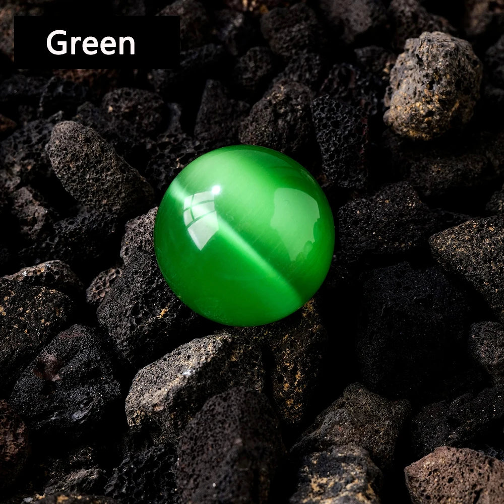 1PC 4CM Multicolor Opal  Colorful Cat's Eye Stone Crystal Ball Glass Marbles Crystal Polished Round Ball Stone Glass Toy Balls