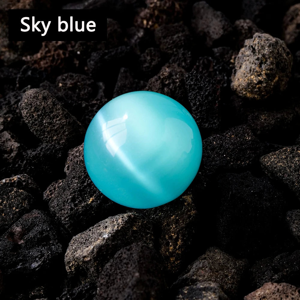 1PC 4CM Multicolor Opal  Colorful Cat's Eye Stone Crystal Ball Glass Marbles Crystal Polished Round Ball Stone Glass Toy Balls