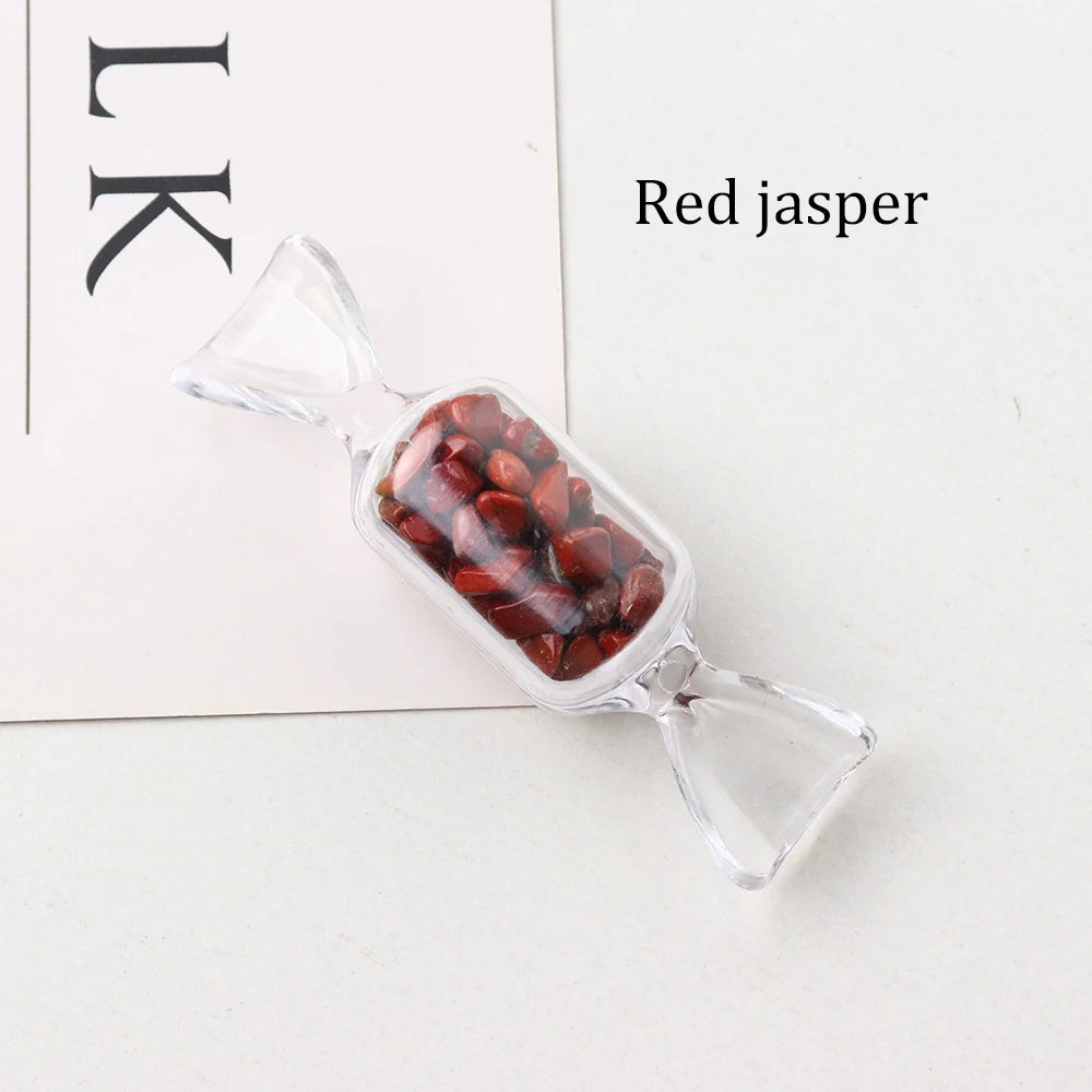1PC Natural Crystal Gravel Halloween Colored Candy Small Particle Gem Healing Stone For Holiday Decoration Gifts