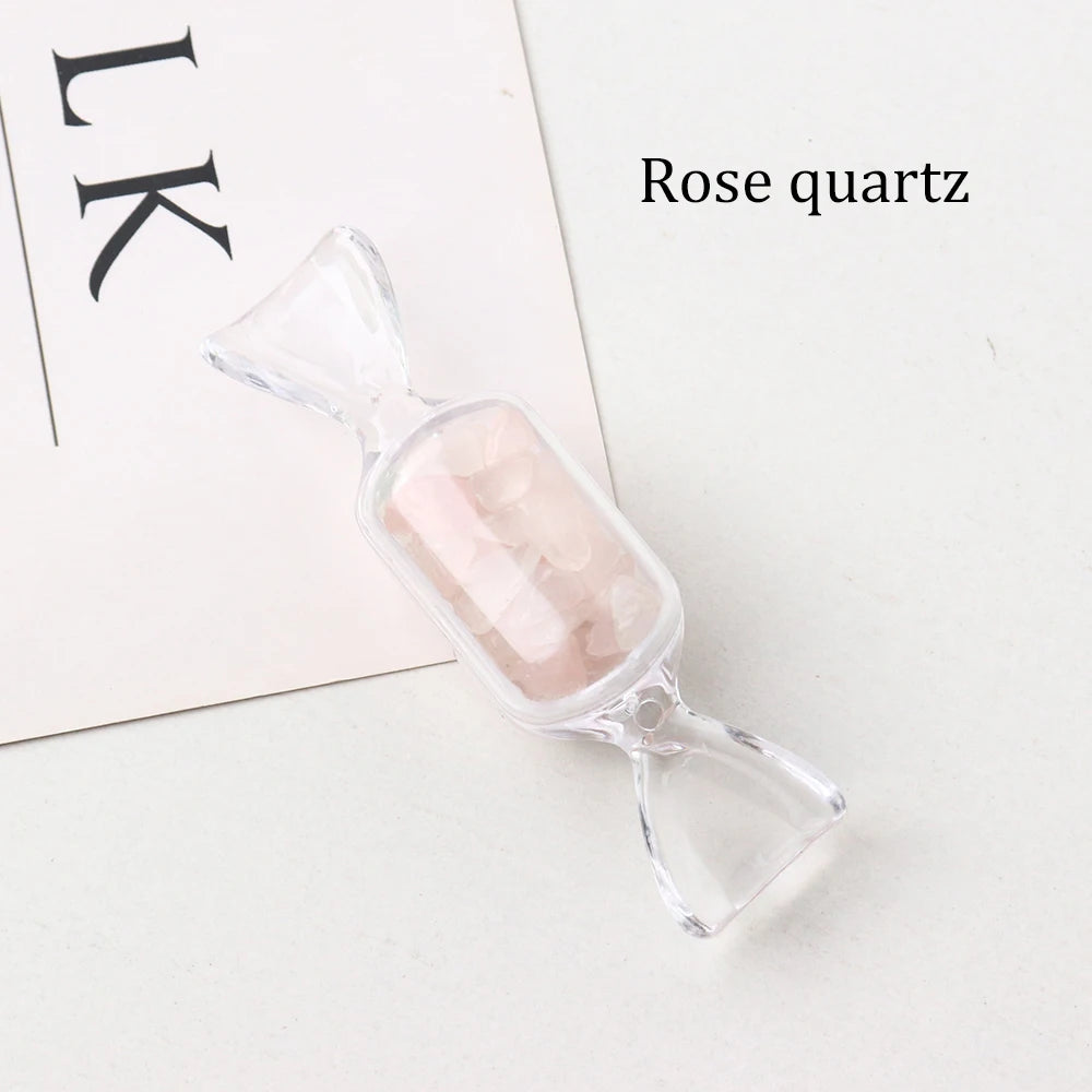 1PC Natural Crystal Gravel Halloween Colored Candy Small Particle Gem Healing Stone For Holiday Decoration Gifts