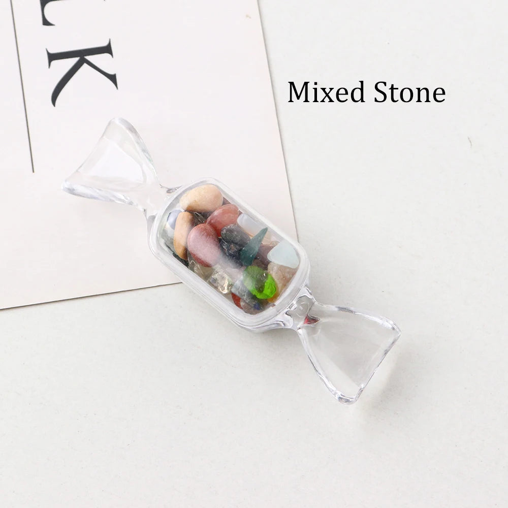 1PC Natural Crystal Gravel Halloween Colored Candy Small Particle Gem Healing Stone For Holiday Decoration Gifts
