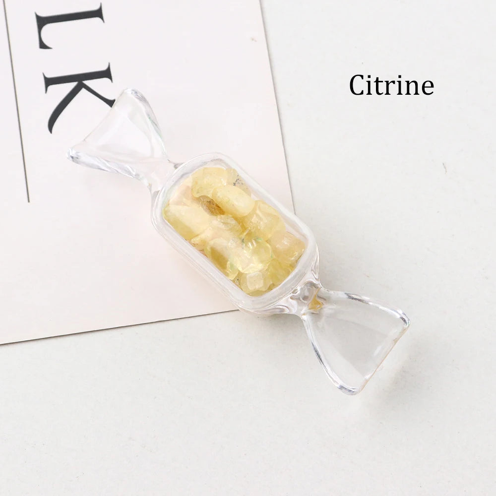 1PC Natural Crystal Gravel Halloween Colored Candy Small Particle Gem Healing Stone For Holiday Decoration Gifts