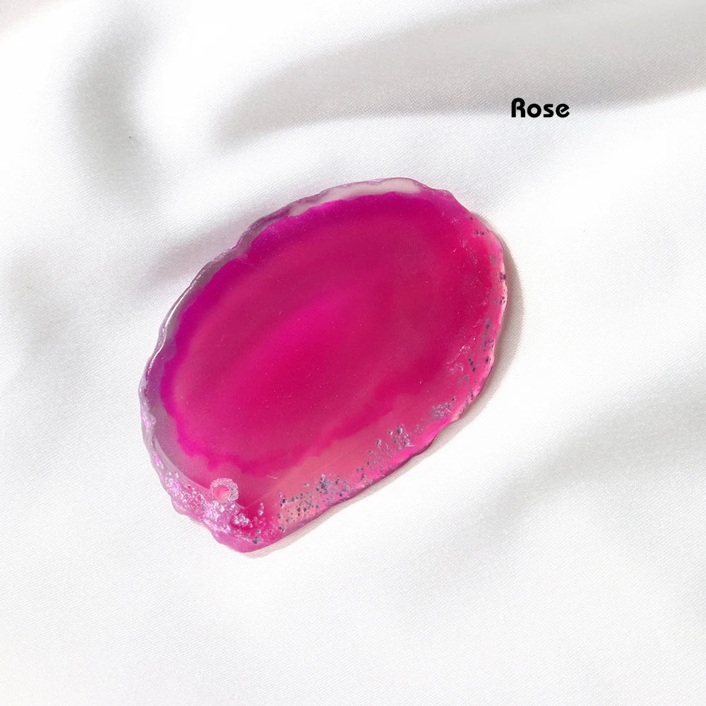 1PC Natural Healing Crystal Stone Irregular Colorful agate Slab Onyx Agates Geode Slice With Hole For Jewelry Necklace Making
