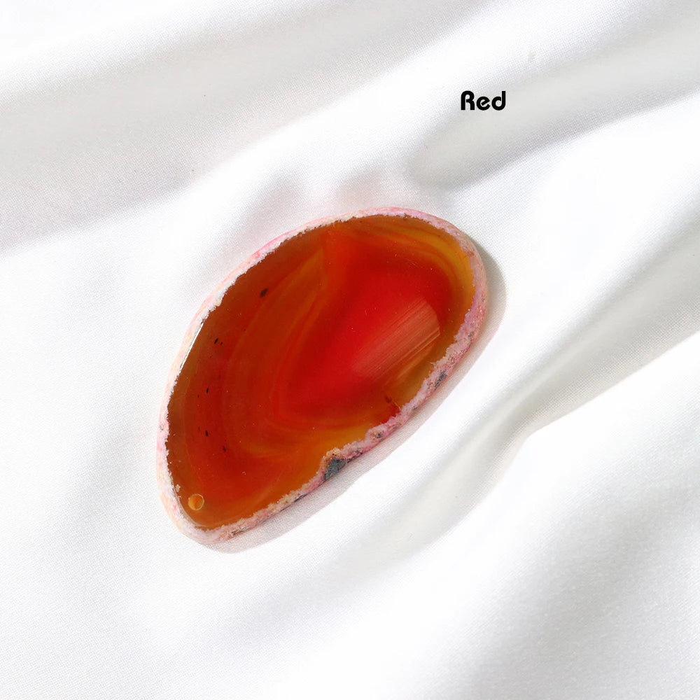 1PC Natural Healing Crystal Stone Irregular Colorful agate Slab Onyx Agates Geode Slice With Hole For Jewelry Necklace Making