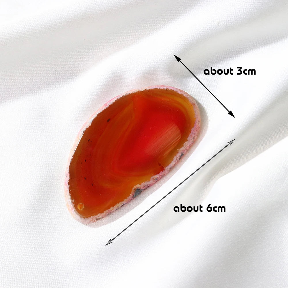 1PC Natural Healing Crystal Stone Irregular Colorful agate Slab Onyx Agates Geode Slice With Hole For Jewelry Necklace Making