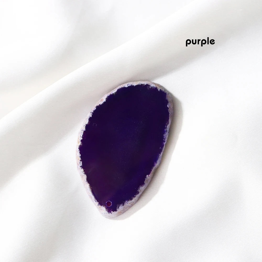 1PC Natural Healing Crystal Stone Irregular Colorful agate Slab Onyx Agates Geode Slice With Hole For Jewelry Necklace Making