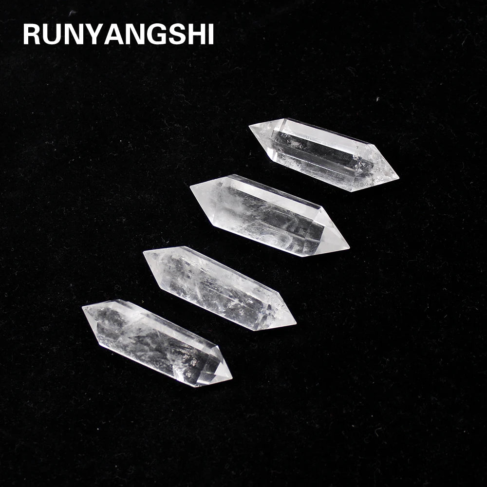 Buyde Natural White Crystal 40-60MM 100% Quartz Crystal Stone clear quartz Point Healing Hexagonal Wand Treatment Stone
