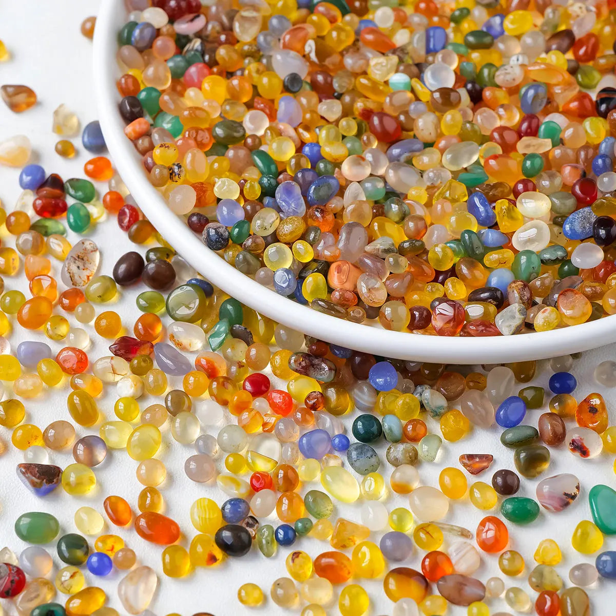 50g/bag Natural Color Agate Crushed Stone Polished Energy Crystal Chips Stone Garden Fish Tank Decoration