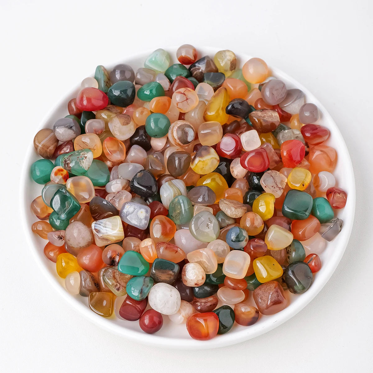 50g/bag Natural Crystal Colorful Agate Tumbled Stone Crystal Gravels Healing Stone Fish Tank Garden Decorative Stone